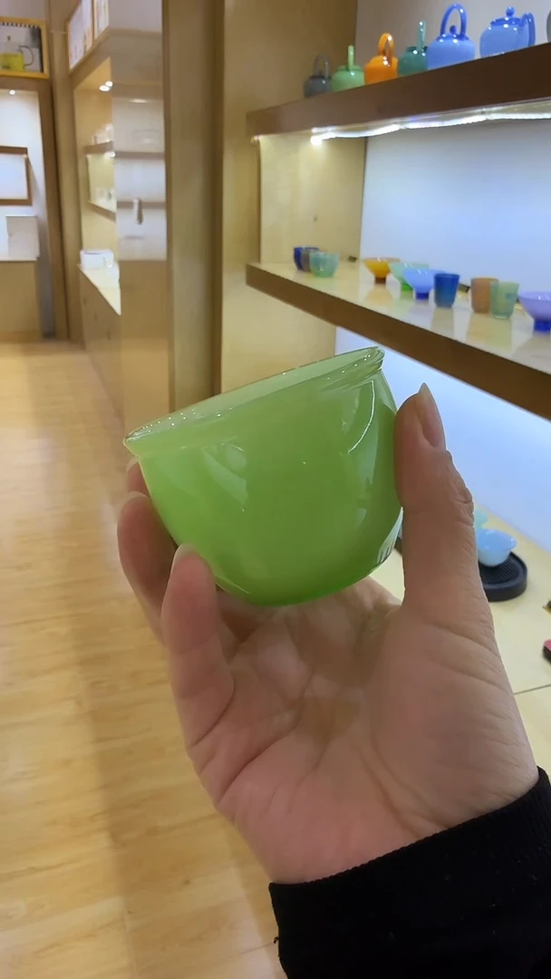 玉见绿玉双玉料主人杯缸杯