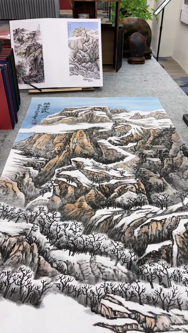 【闪购商品】国画田-现场创作四尺山水/无框/W