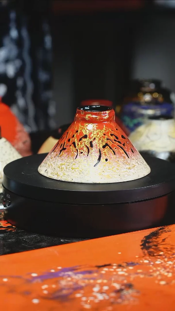 凌超老师红金色斗笠杯