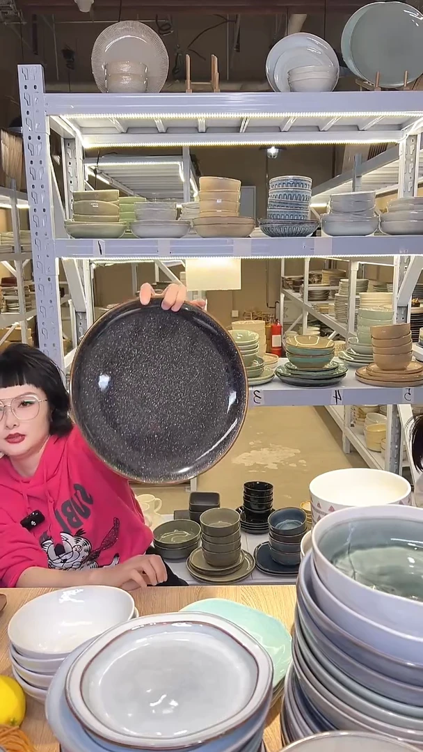 瓷311外贸尾货高温釉下彩陶瓷餐具默认微瑕