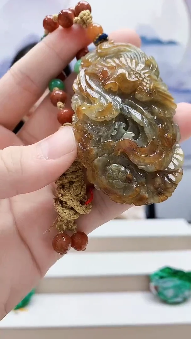 未镶嵌定制翡翠4812bb-毛货挂件38