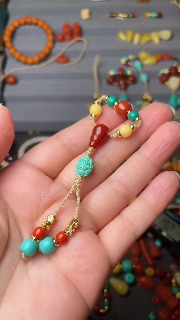 裸石蜜蜡未镶嵌3-5蜜蜡腰珠 龟背背云