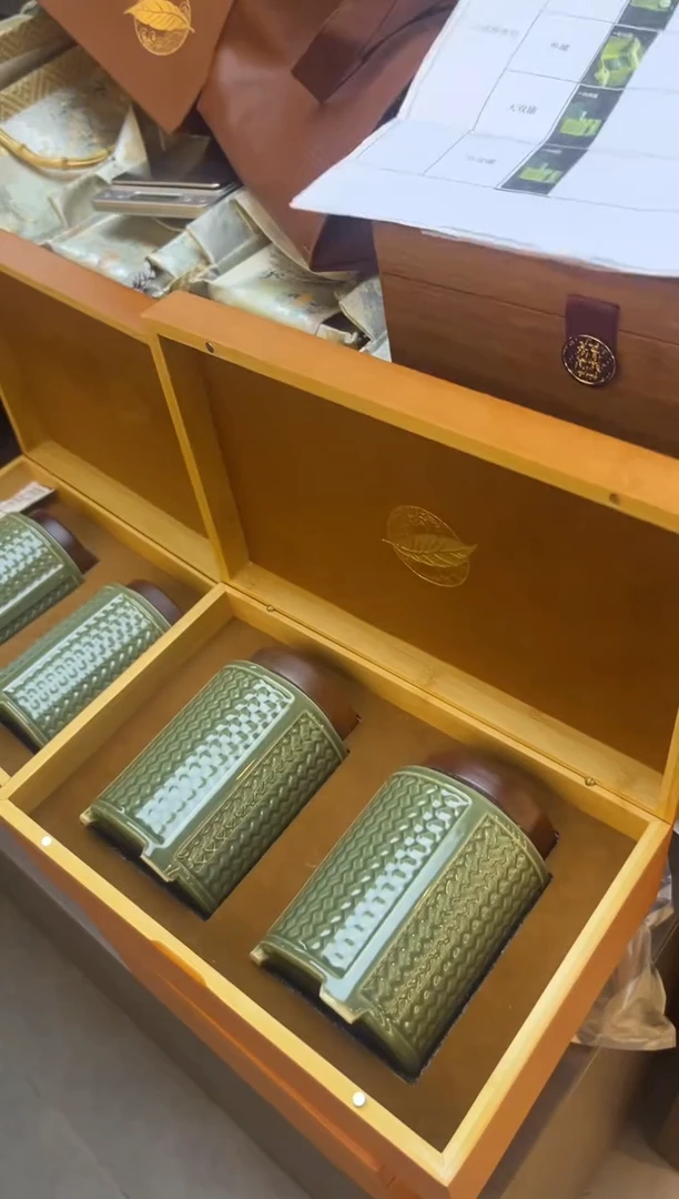 特价空礼盒一叶成名竹盒小双罐8套