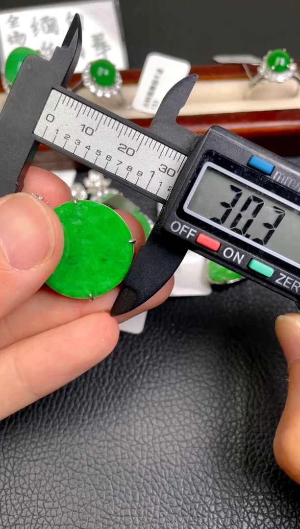 翡翠银S925镶嵌吊坠(不含链)戒指