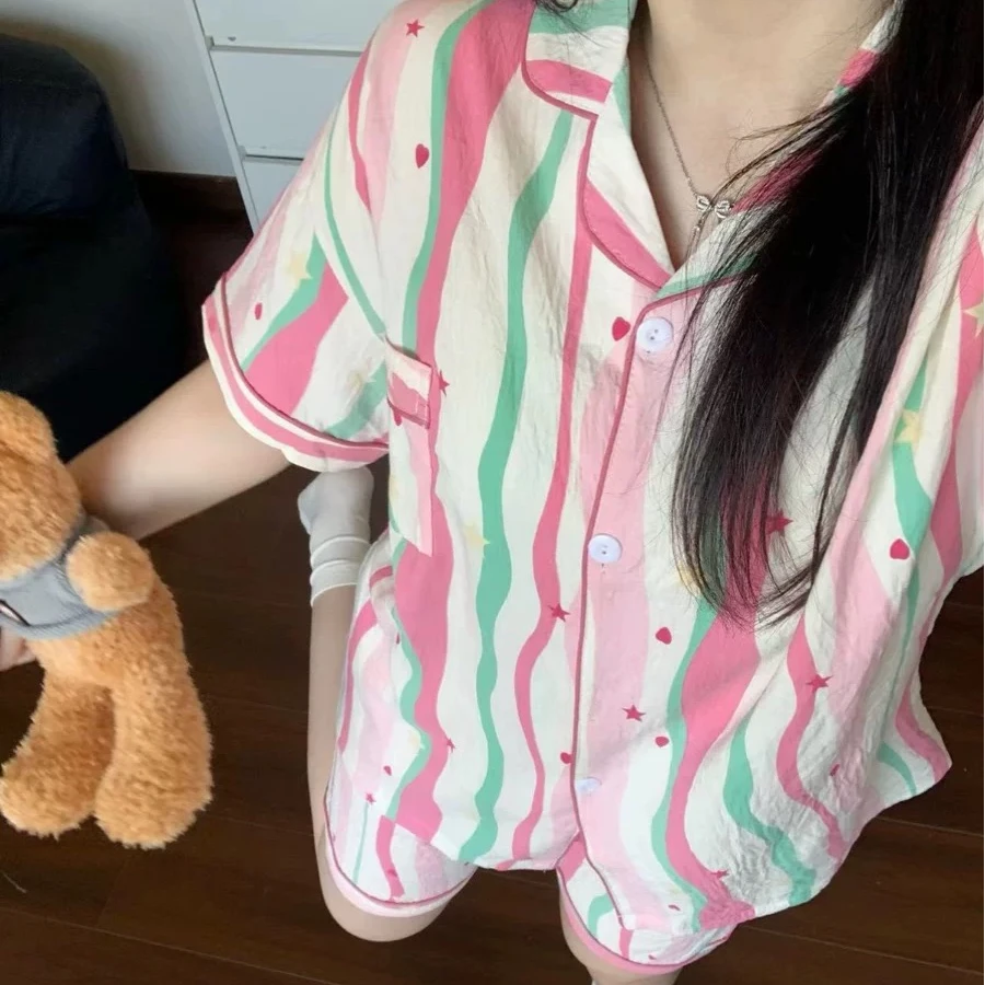 夏季短袖短裤新款家居服睡衣【1号】