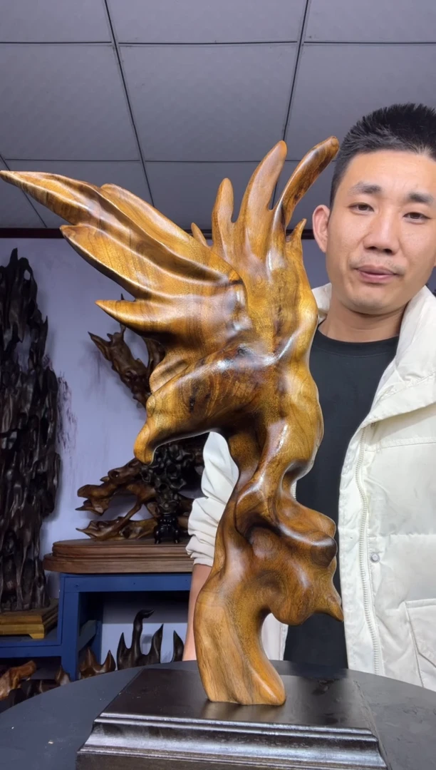 金丝楠木雕款山*青金丝楠木工艺品摆件