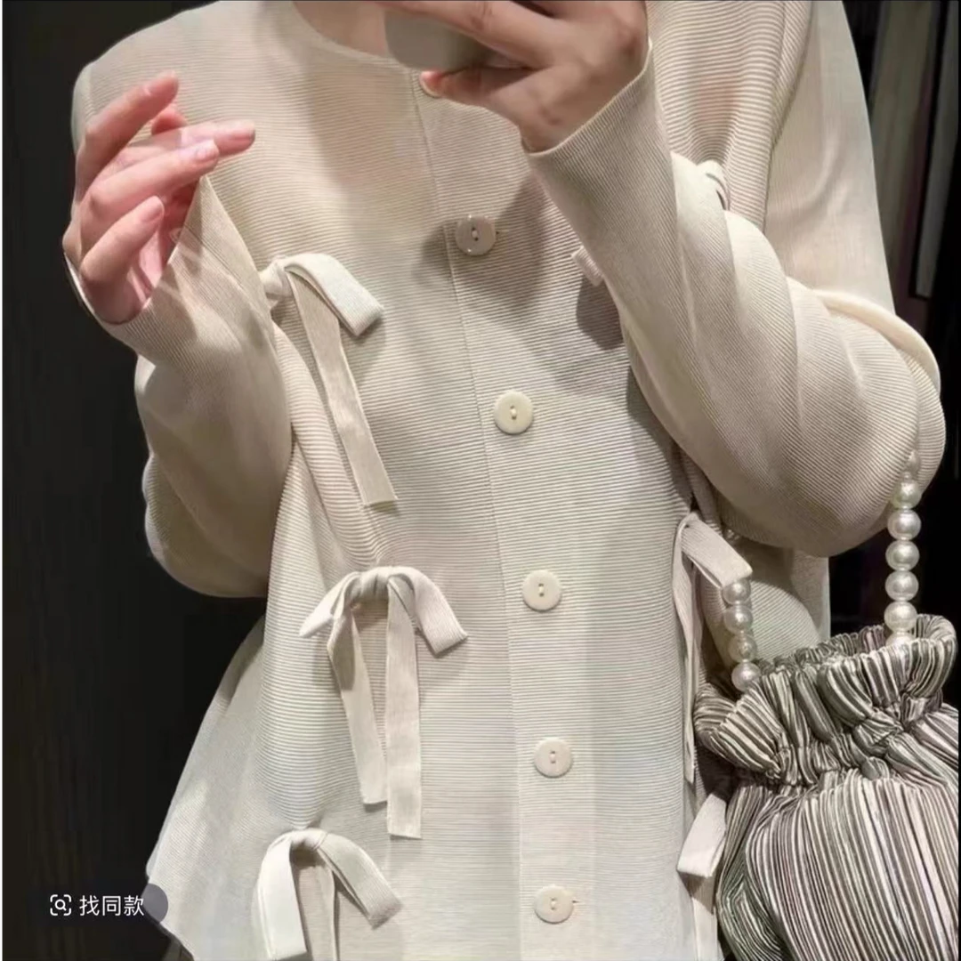 【默认微瑕合集链接】三宅褶皱外套