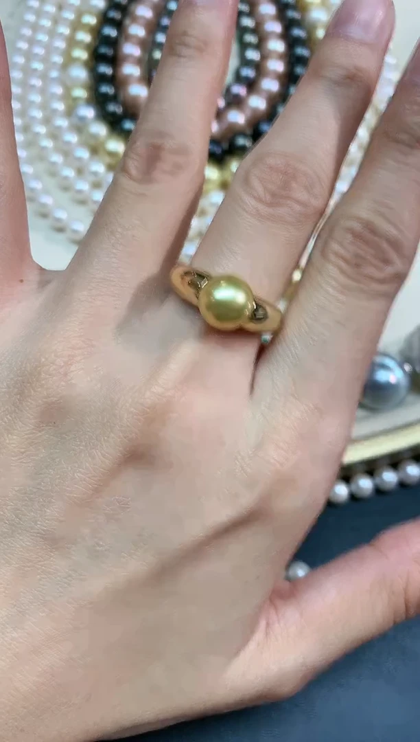 【闪购商品】海水珍珠戒指18K金镶嵌A118|3980