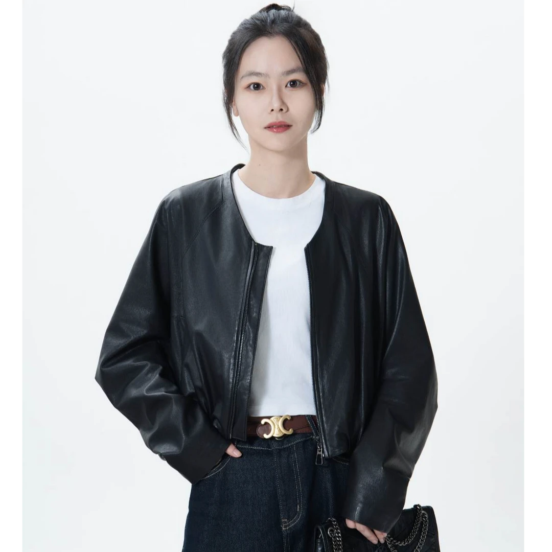 柏娜诺 （黄浦江畔）无涂层A及头层超薄全植鞣绵羊皮设计师款皮衣