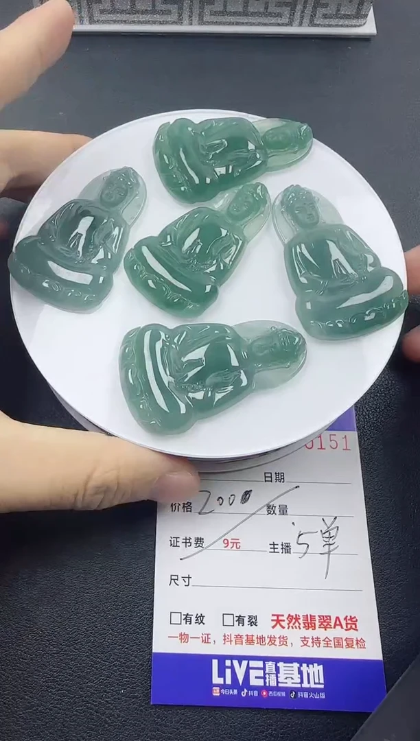 【闪购商品】翡翠颈饰未镶嵌翡翠素衣观音（多样性发其一）
