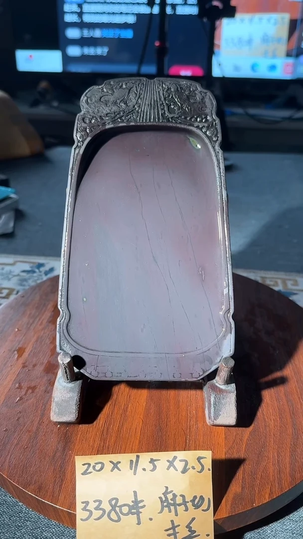 8寸回流天青老水麻古琴带木盒