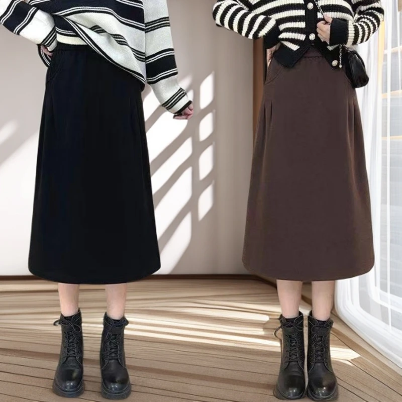秋季小个子半身裙气质百搭可露丽风遮肉a字版遮肚子肉显瘦裙子