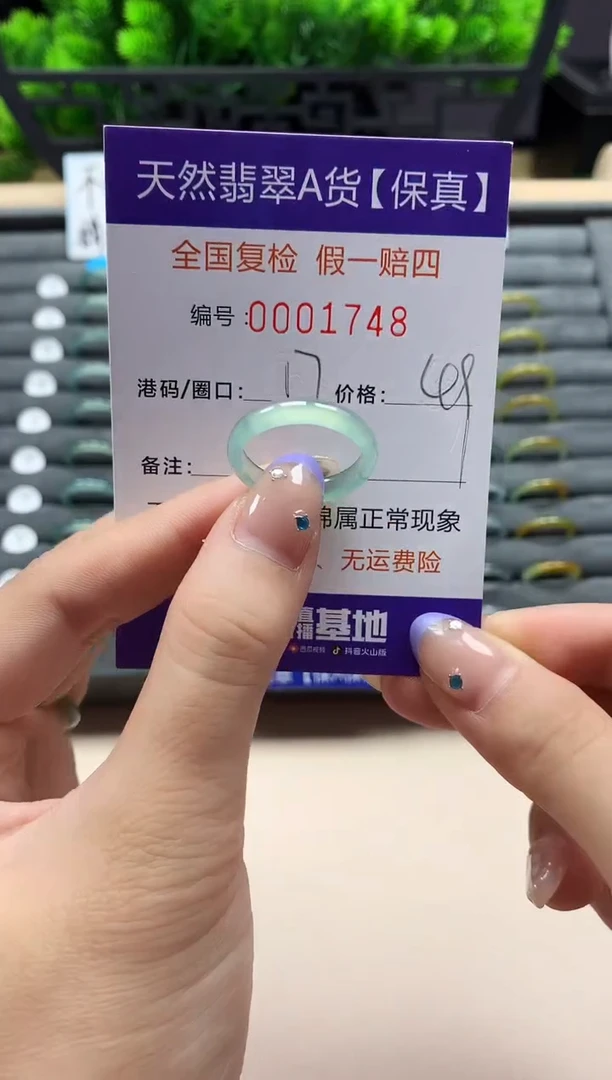 未镶嵌戒指翡翠天然  1748