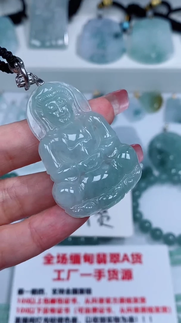 翡翠银S925镶嵌颈饰吊坠