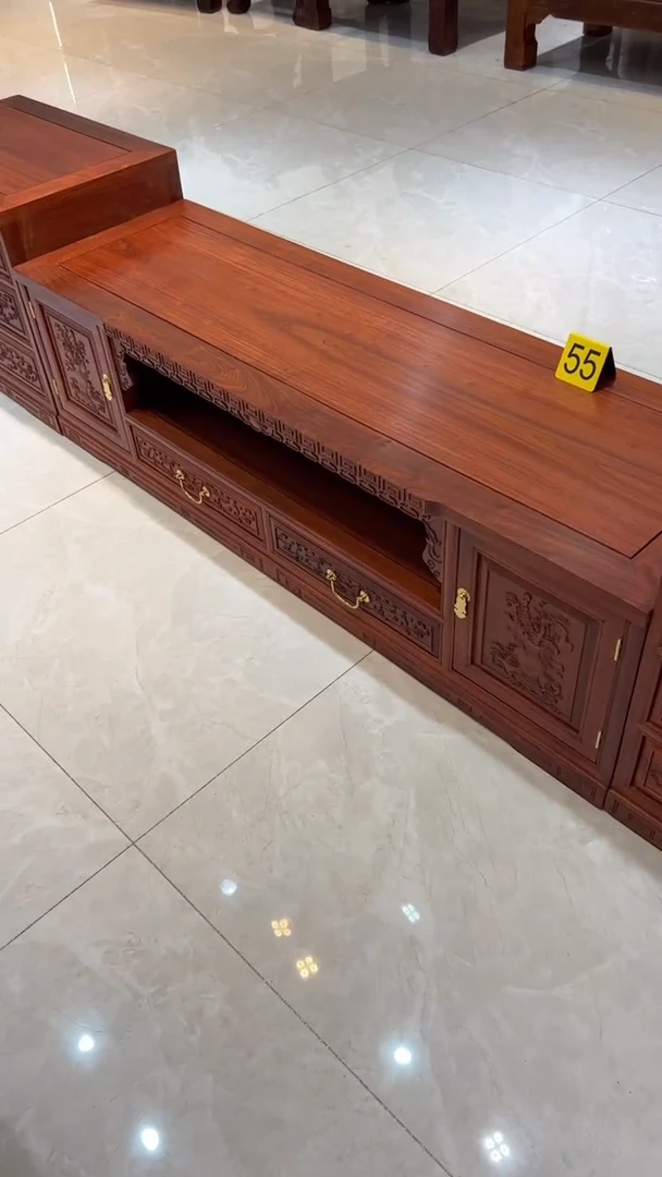 【闪购商品】花梨木类家具缅花大果紫檀电视柜