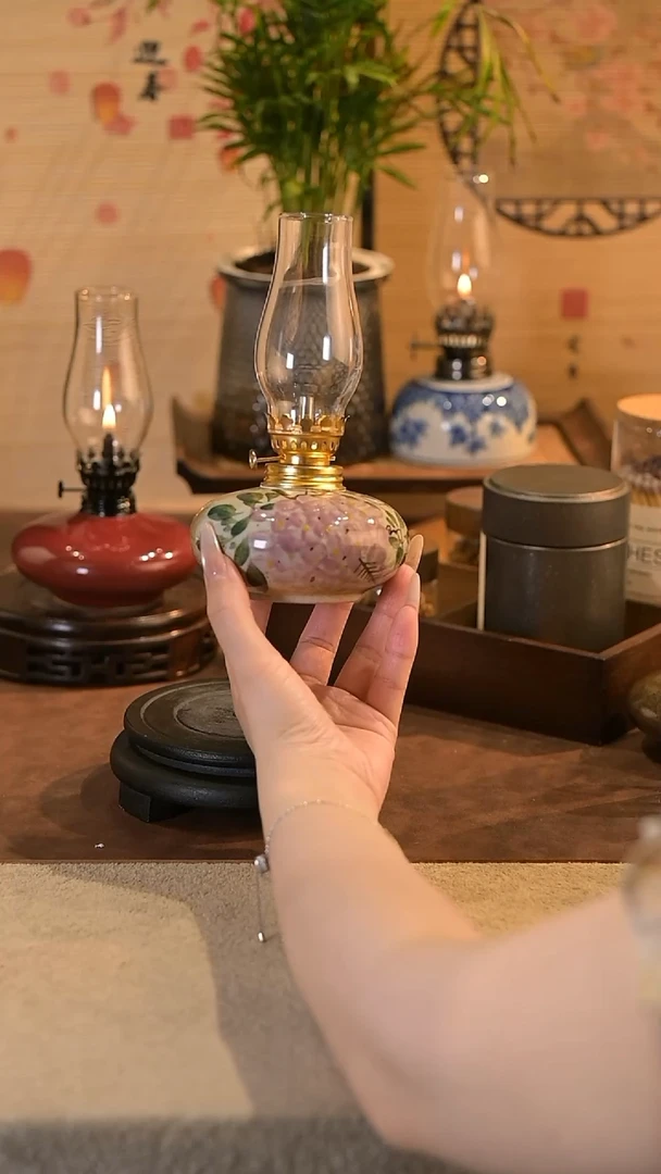 景德镇陶瓷油灯摆件
