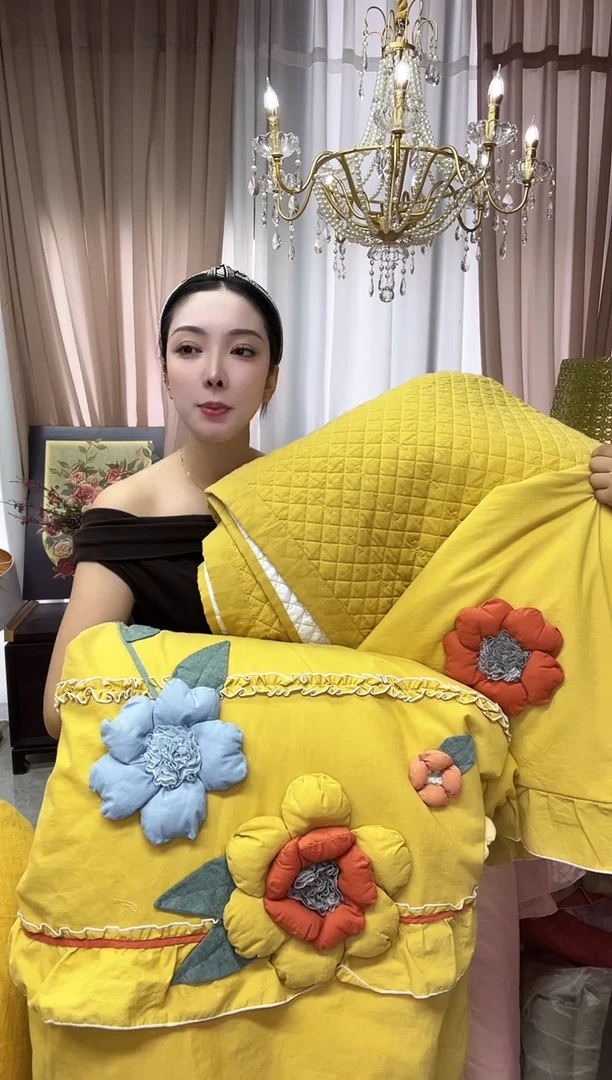 棉绒丹尼尔 黄 棉套件 加大