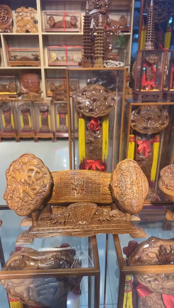 桃木长度30cm百福如意纯桃木