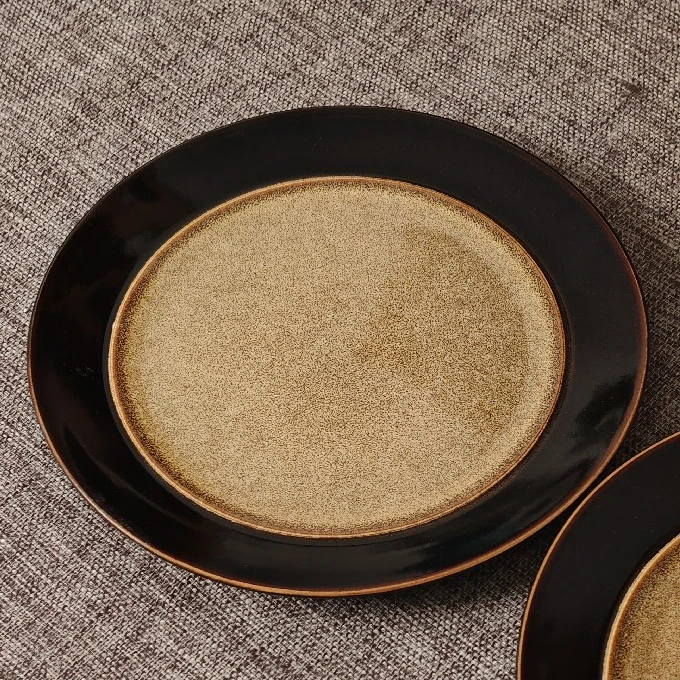 【瑕疵】陶瓷盘子家用釉下彩浅盘高颜值家用西餐菜盘-C2A