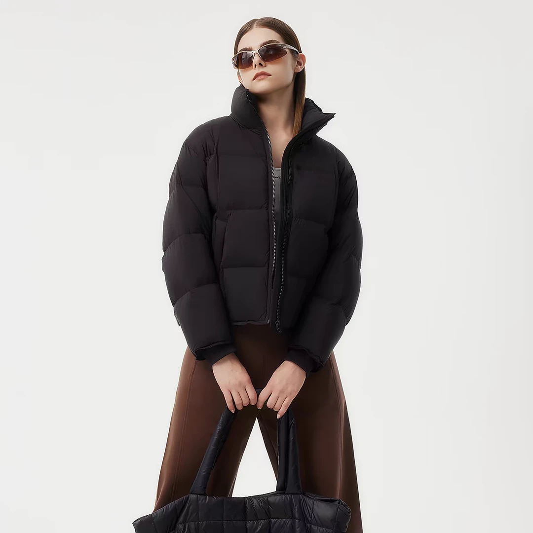 TANBOER/坦博尔【周也上身款】24年新品女时尚短款羽绒服TBF530378Z