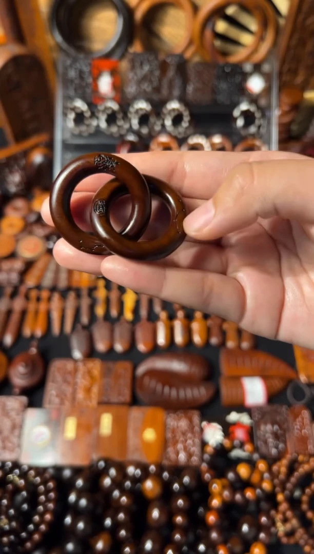 木雷枣玉化 2.3 刻字 六七星 乾坤圈