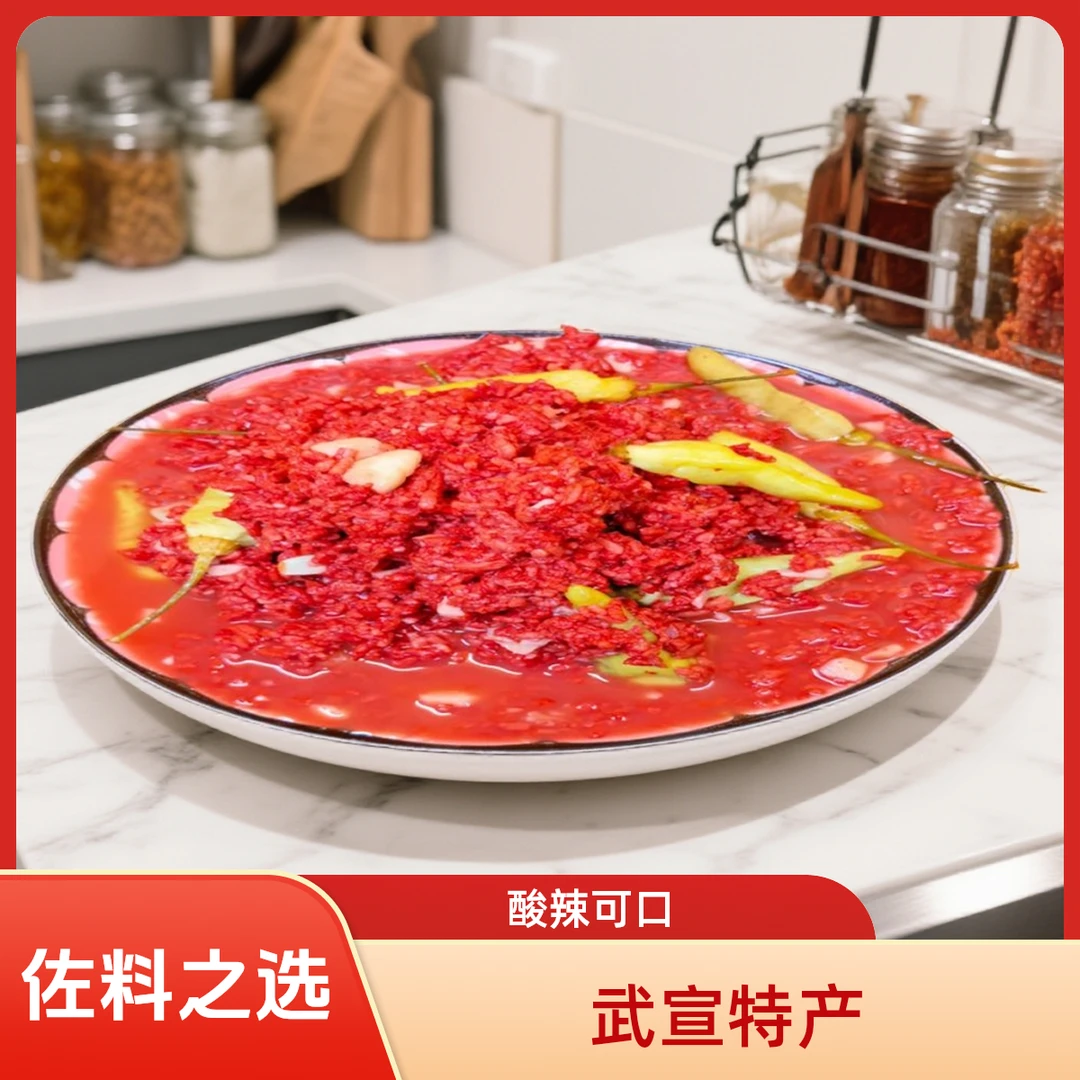 广西武宣特产辣椒蒜米/中老姜红糟酱酸辣开胃（佐料/炒菜专用）
