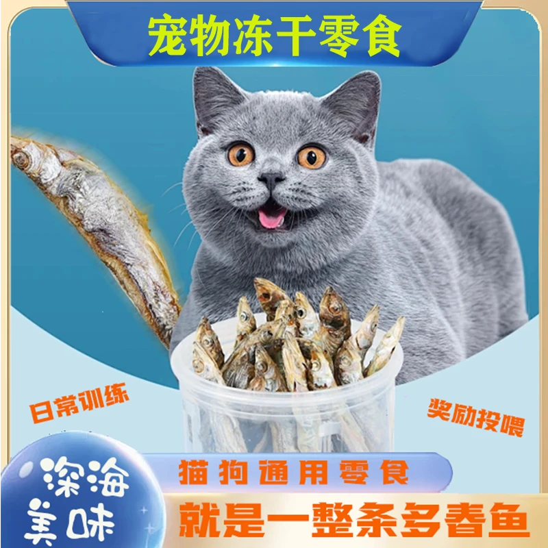 邻家小鲜女宠物猫狗冻干多春鱼猫狗零食增肥营养宠零食