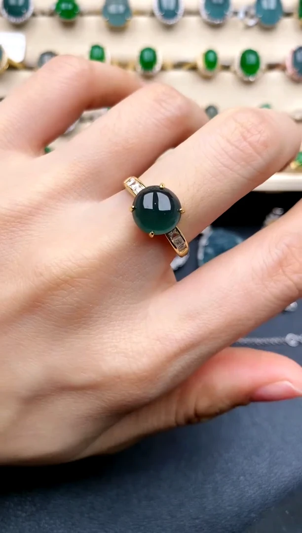 【闪购商品】翡翠戒指银S925镶嵌....