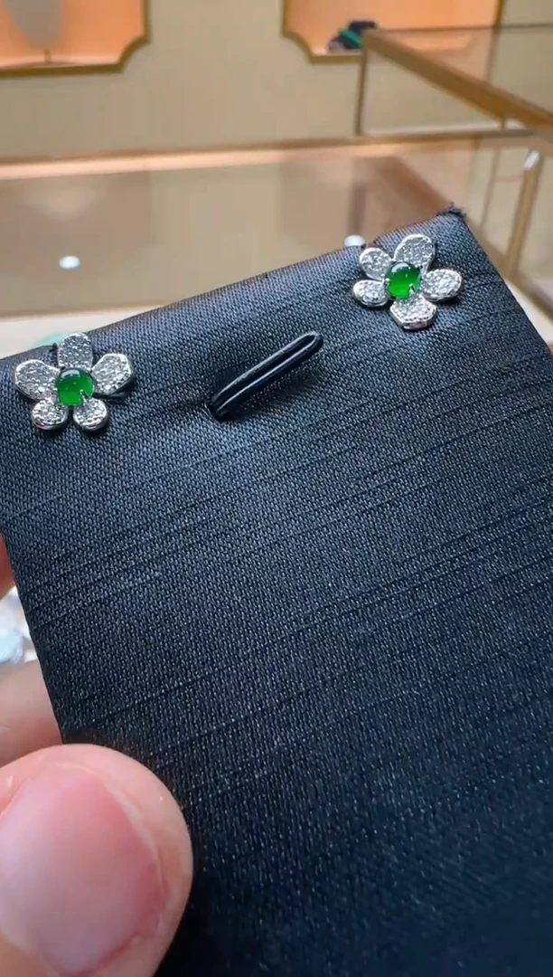 【闪购商品】翡翠耳饰银S925镶嵌多样性团购发一件