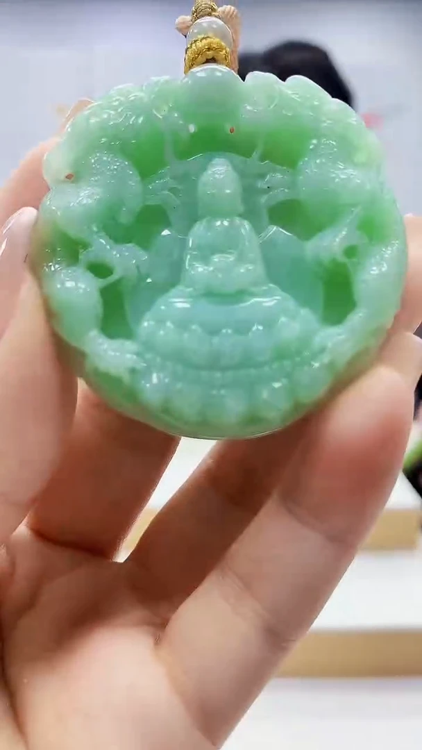 未镶嵌定制翡翠5060ty-毛货挂件10