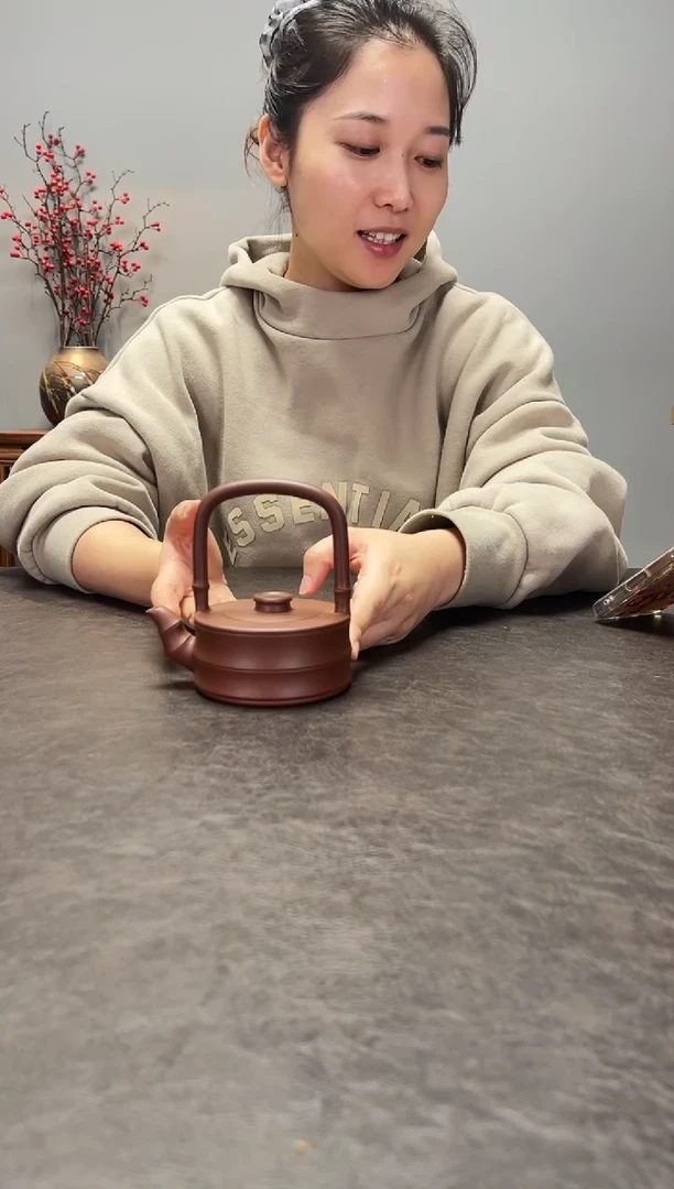 茶壶紫砂岳父素竹提梁