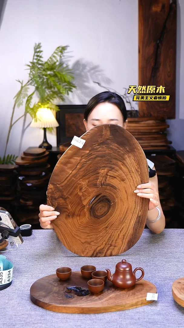 木北美黑胡桃原木.干裂疤结不属于商品质量问题完美主义者慎拍