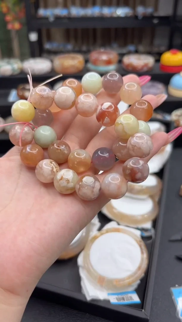 未镶嵌手串石英质玉319(多样性发其一)16mm 微瑕