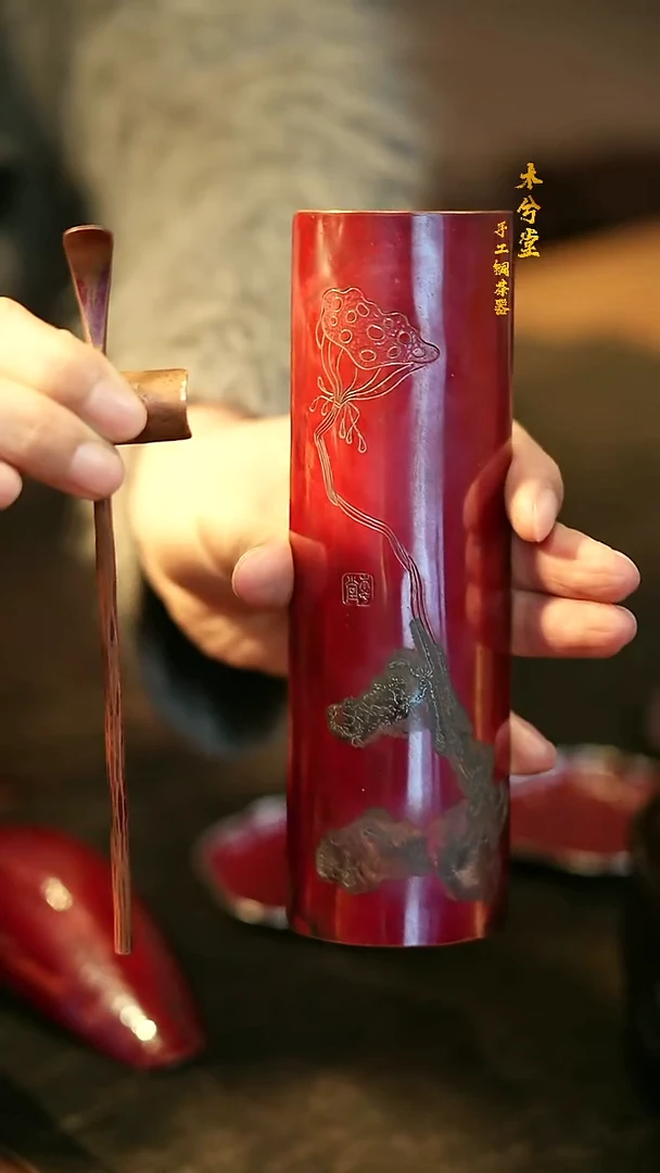 纯手工锻打 融银茶则三件套