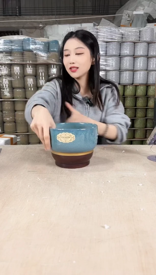 【闪购商品】陶瓷葫芦蓝花釉小号18x14