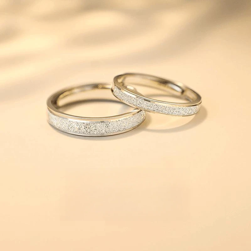 足银戒指 星河情侣对戒银简约高级感小众设计送女友戒指礼物轻奢