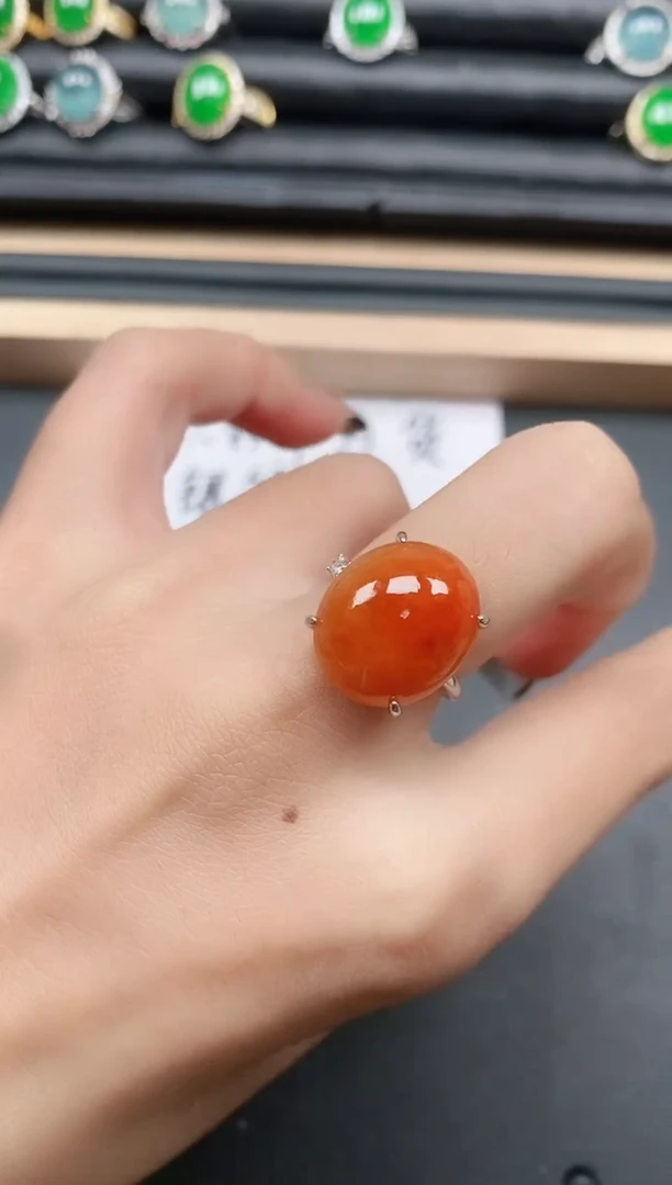 翡翠戒指银S925镶嵌11111