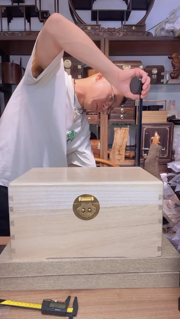 乌木类书架863香樟木收纳箱40*25*20