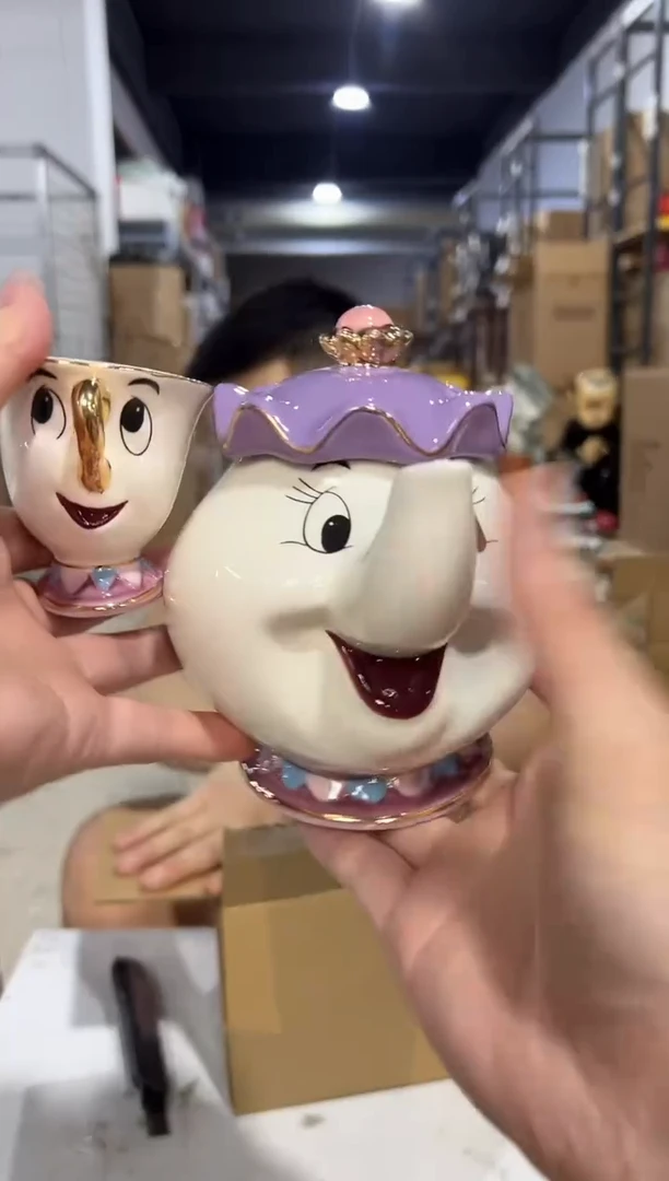 瓷片陶瓷茶壶一壶一杯