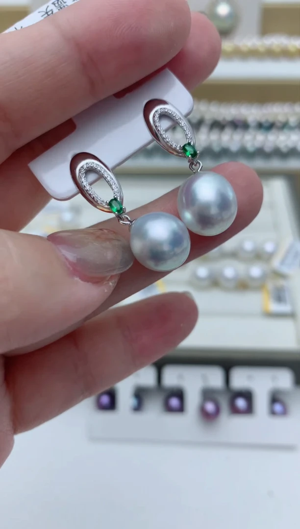 【闪购商品】海水珍珠耳饰银S925镶嵌q36