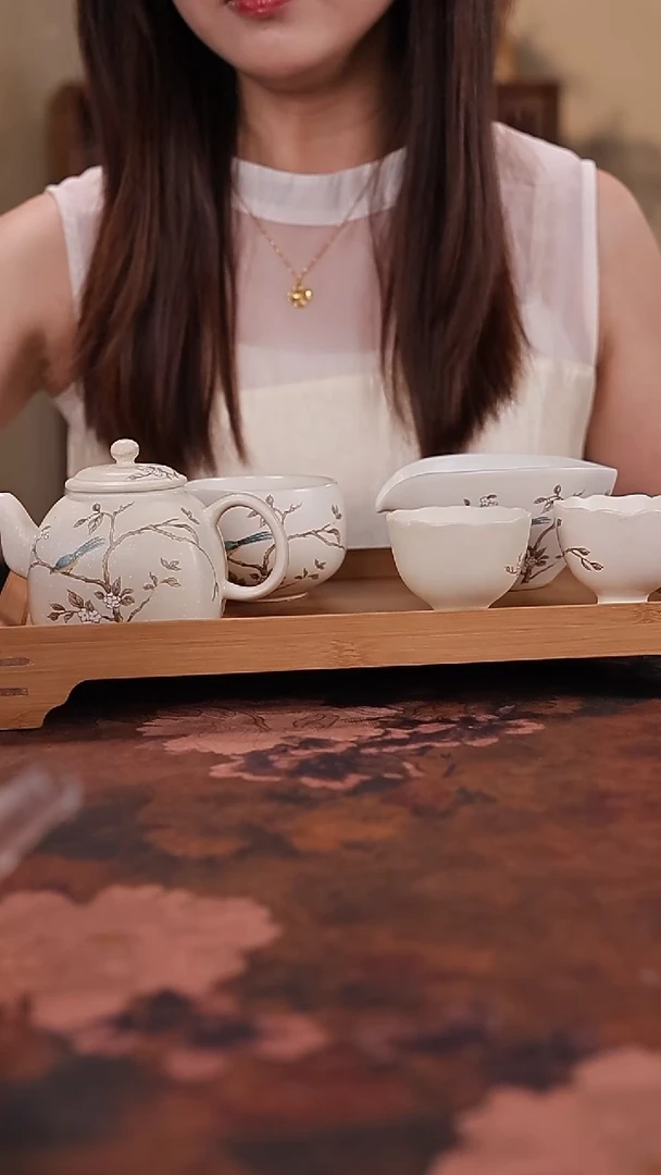 陶瓷茶具（无礼盒无茶盘）@@A8805