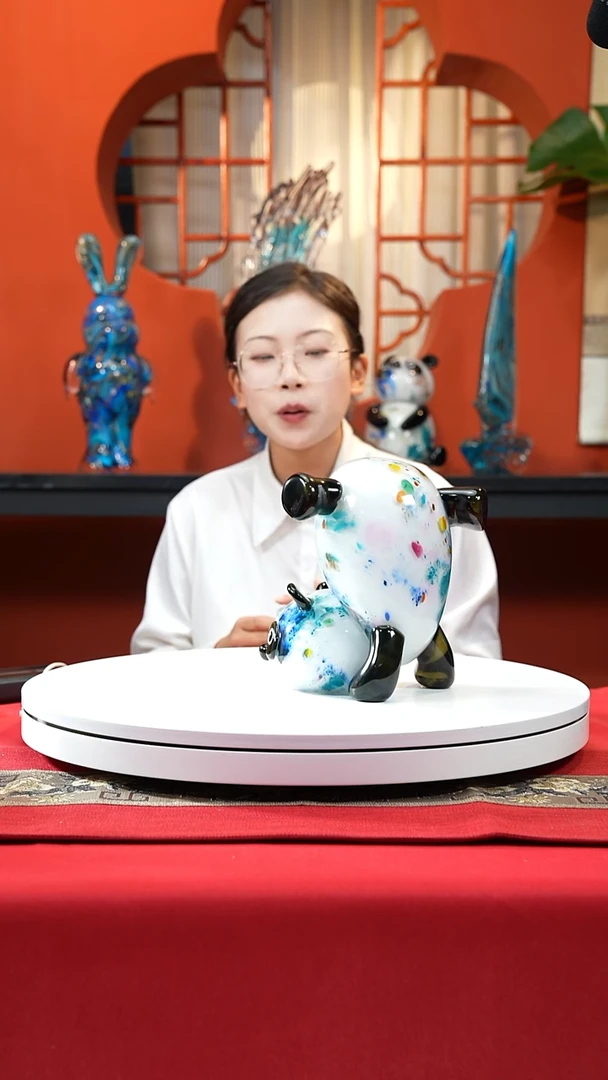 手工艺品琉璃新品大熊猫