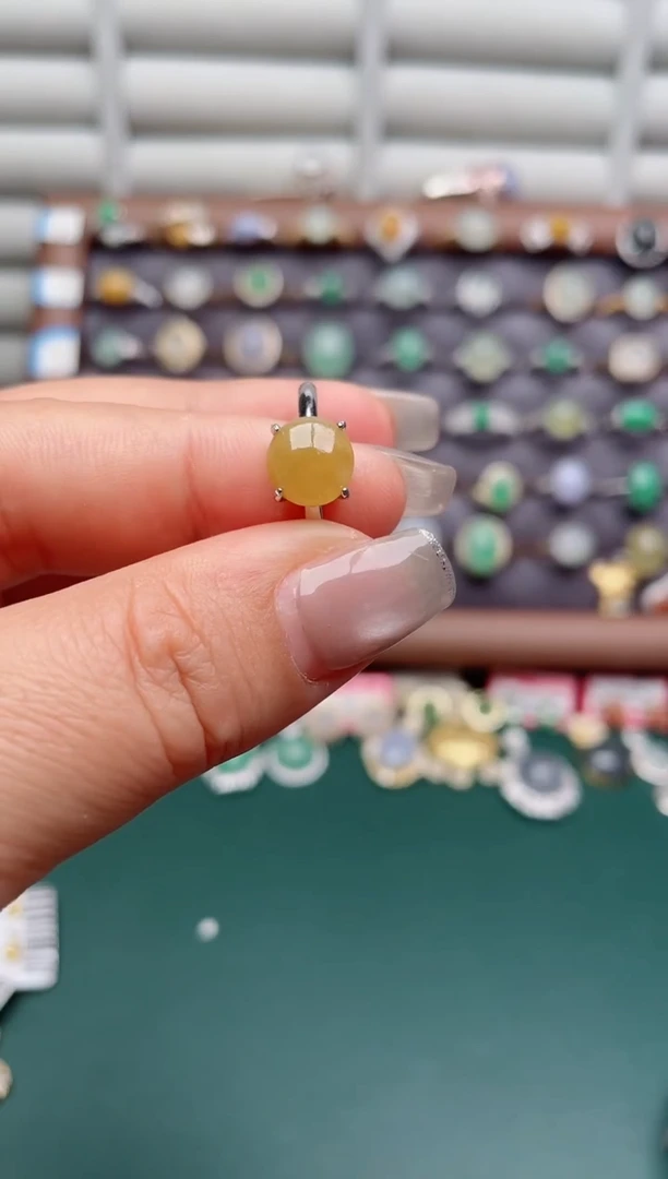 银S925镶嵌戒指翡翠.