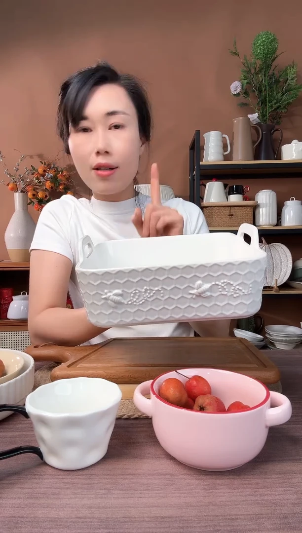 钛合金9英寸蜂窝双耳方碗微瑕