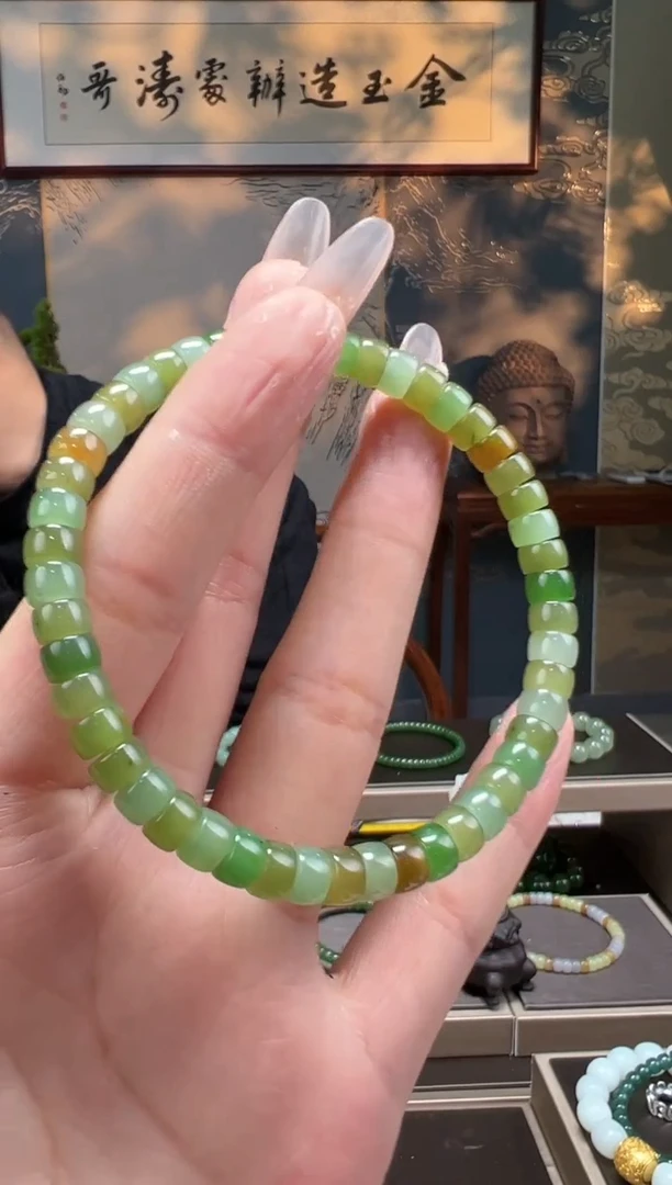 【闪购商品】和田玉手串未镶嵌碧玉6mm