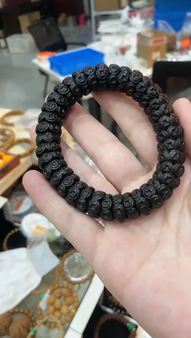 核桃手串/手链紫金鼠雕刻钱串子手串