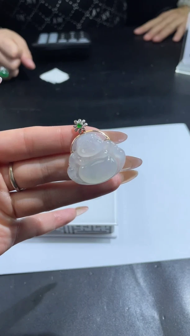 【闪购商品】定制翡翠18K金镶嵌DDH84464