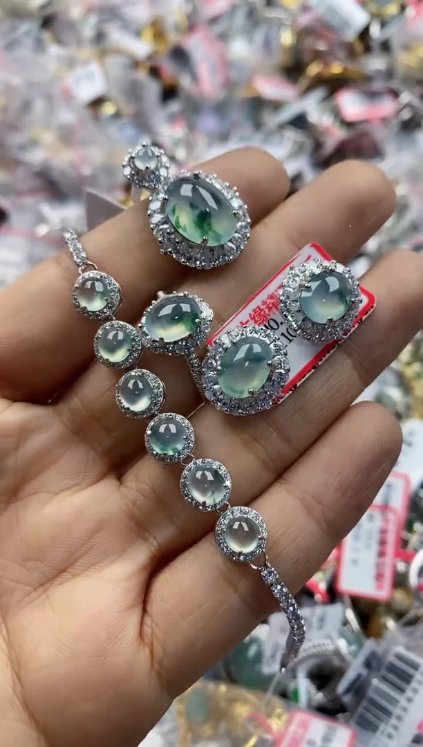 银S925镶嵌戒指翡翠16           1