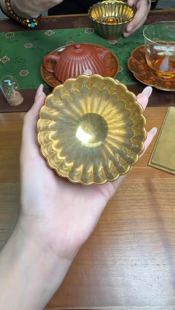 茶盏范泽锋金丝晨露58