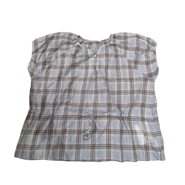 韩版新款格子无袖上衣百搭休闲洋气时尚宽松